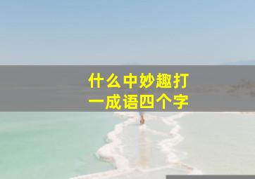 什么中妙趣打一成语四个字