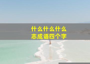 什么什么什么志成语四个字