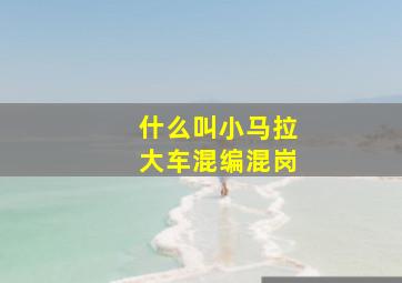 什么叫小马拉大车混编混岗