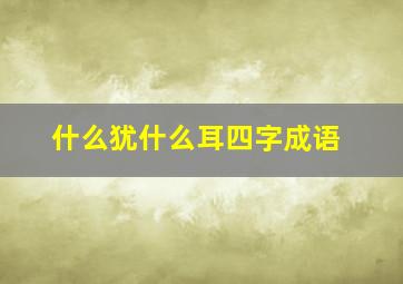 什么犹什么耳四字成语