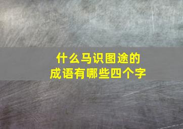 什么马识图途的成语有哪些四个字