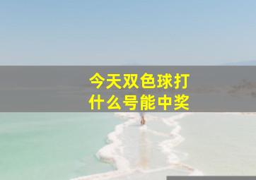 今天双色球打什么号能中奖