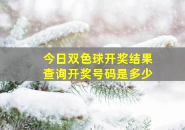 今日双色球开奖结果查询开奖号码是多少