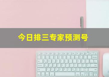 今日排三专家预测号