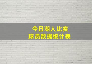 今日湖人比赛球员数据统计表