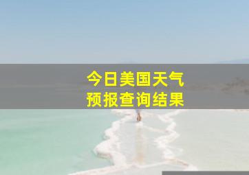 今日美国天气预报查询结果