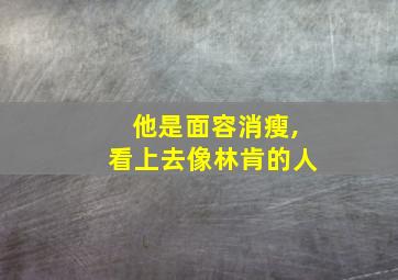 他是面容消瘦,看上去像林肯的人