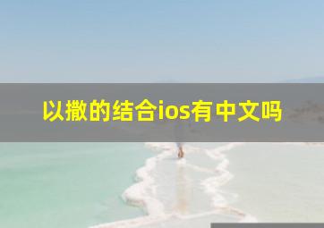 以撒的结合ios有中文吗