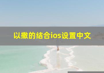 以撒的结合ios设置中文