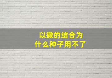 以撒的结合为什么种子用不了