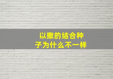 以撒的结合种子为什么不一样