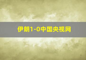 伊朗1-0中国央视网