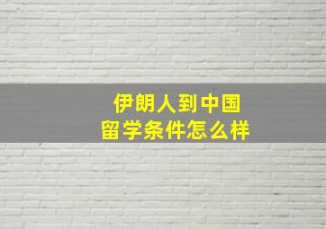 伊朗人到中国留学条件怎么样