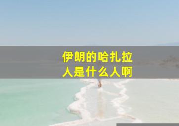 伊朗的哈扎拉人是什么人啊