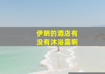 伊朗的酒店有没有沐浴露啊