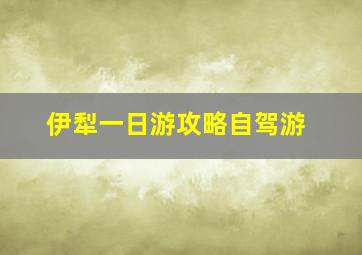 伊犁一日游攻略自驾游