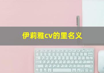 伊莉雅cv的里名义