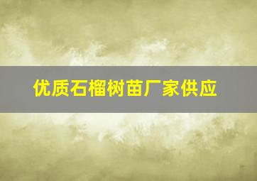 优质石榴树苗厂家供应