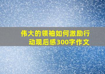 伟大的领袖如何激励行动观后感300字作文