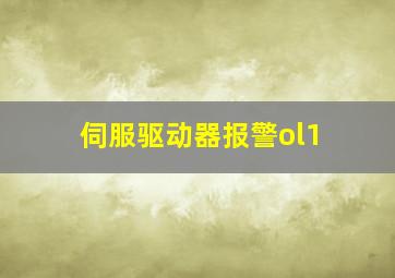 伺服驱动器报警ol1