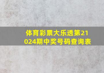 体育彩票大乐透第21024期中奖号码查询表