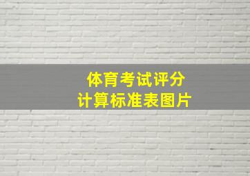 体育考试评分计算标准表图片