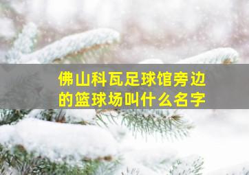 佛山科瓦足球馆旁边的篮球场叫什么名字