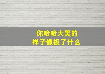 你哈哈大笑的样子像极了什么