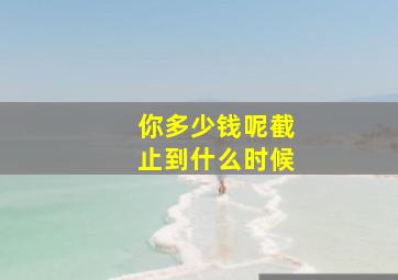 你多少钱呢截止到什么时候