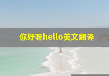 你好呀hello英文翻译