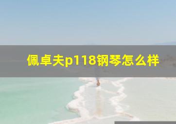 佩卓夫p118钢琴怎么样