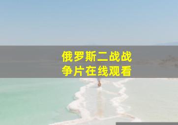 俄罗斯二战战争片在线观看