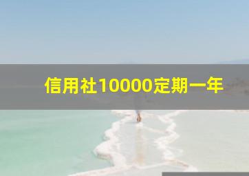 信用社10000定期一年