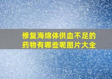 修复海绵体供血不足的药物有哪些呢图片大全