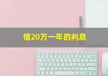 借20万一年的利息