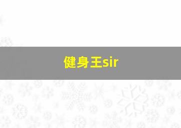 健身王sir