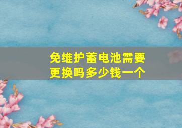 免维护蓄电池需要更换吗多少钱一个