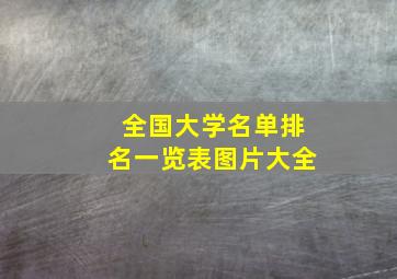 全国大学名单排名一览表图片大全