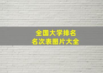 全国大学排名名次表图片大全