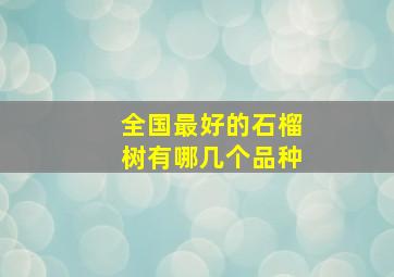 全国最好的石榴树有哪几个品种