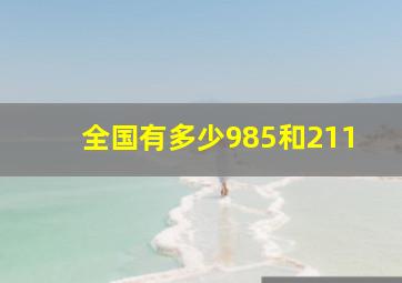 全国有多少985和211