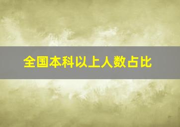 全国本科以上人数占比