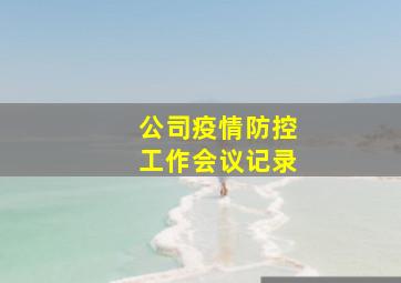 公司疫情防控工作会议记录