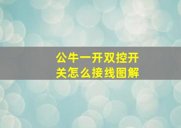 公牛一开双控开关怎么接线图解