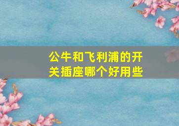 公牛和飞利浦的开关插座哪个好用些