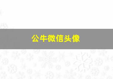 公牛微信头像