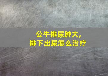 公牛排尿肿大,排下出尿怎么治疗