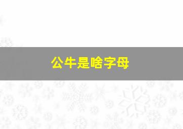 公牛是啥字母