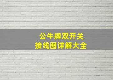 公牛牌双开关接线图详解大全