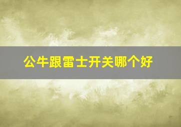 公牛跟雷士开关哪个好